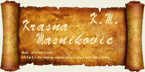 Krasna Masniković vizit kartica